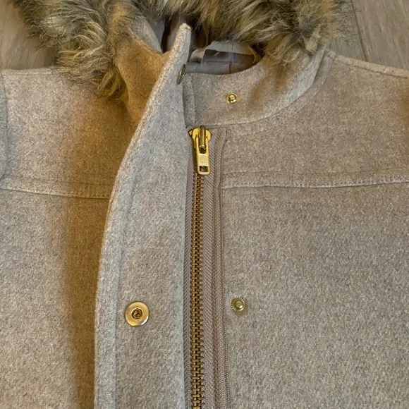 J. Crew Vail Parka Wool Blend Coat in Heather Tan Size 00 - Picture 9 of 16